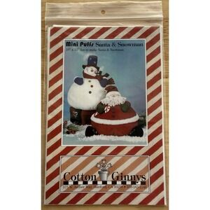 Cotton Ginneys‎ Mini Puffs Santa & Snowman Christmas Craft Decor Pattern Uncut
